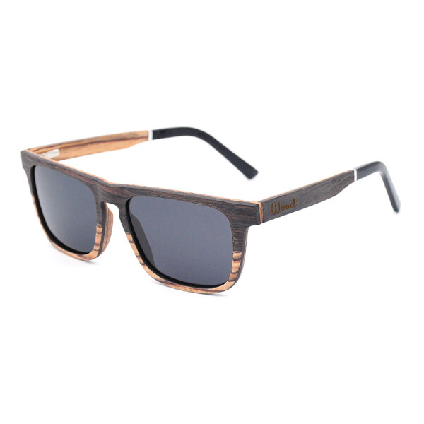 iWood Sonnenbrille - Modell 07, helle & dunkle Eiche (polarisiert)