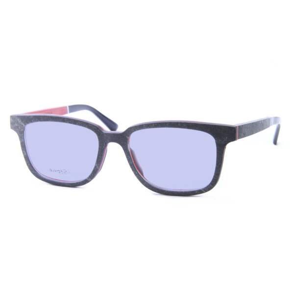 iStone Sonnenbrille - Modell 04, grauer Granit mit Indigo Blau (Optikerbrille)
