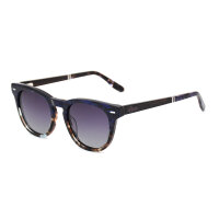 iAce Sonnenbrille - Modell 05, dunkelblaues Tortoise-Acetate mit dunklem Eichenholz (polarisiert)