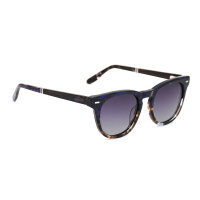 iAce Sonnenbrille - Modell 05, dunkelblaues Tortoise-Acetate mit dunklem Eichenholz (polarisiert)