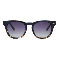iAce Sonnenbrille - Modell 05, dunkelblaues Tortoise-Acetate mit dunklem Eichenholz (polarisiert)