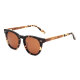 iAce Sonnenbrille - Modell 05, braunes Tortoise-Acetate mit hellbraunem Wurzelholz (polarisiert)