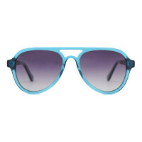 iAce Sonnenbrille - Modell 09, klar-blaues Acetat mit dunklem Ebenholz (polarisiert)