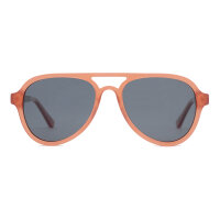 iAce Sonnenbrille - Modell 09, rosafarbenes Acetat mit hellbraunem Wurzelholz (polarisiert)