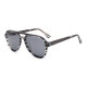 iAce Sonnenbrille - Modell 09, schwarz-gestreiftes Acetat mit dunklem Ebenholz (polarisiert)