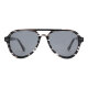 iAce Sonnenbrille - Modell 09, schwarz-gestreiftes Acetat mit dunklem Ebenholz (polarisiert)