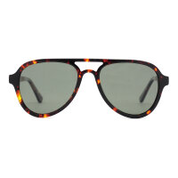 iAce Sonnenbrille - Modell 09, braunes Tortoise-Acetat mit hellbraunem Wurzelholz (polarisiert)