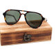 iAce Sonnenbrille - Modell 09, braunes Tortoise-Acetat mit hellbraunem Wurzelholz (polarisiert)