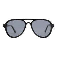 iAce Sonnenbrille - Modell 09, schwarzes Acetat mit dunklem Ebenholz (polarisiert)