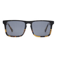 iAce Sonnenbrille - Modell 08, schwarz-gelbes Tortoise-Acetat mit dunkler Wenge (polarisiert)