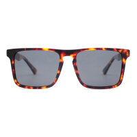 iAce Sonnenbrille - Modell 08, braunes Tortoise-Acetat mit hellbraunem Wurzelholz (polarisiert)