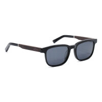 iAce Sonnenbrille - Modell 06, schwarzes Acetat mit dunkler Wenge (polarisiert)