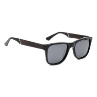 iAce Sonnenbrille - Modell 07, schwarzes Acetat mit dunkler Wenge (polarisiert)