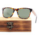 iAce Sonnenbrille - Modell 07, braunes Tortoise-Acetat mit hellbraunem Wurzelholz (polarisiert)