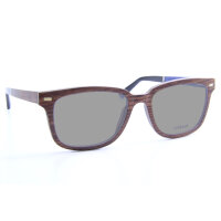 iWood Sonnenbrille - Modell 04, Nussbaum mit Indigo Blau (Optikerbrille)