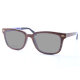 iWood Sonnenbrille - Modell 04, Nussbaum mit Indigo Blau (Optikerbrille)