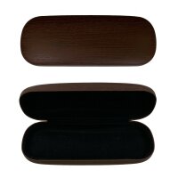iWood Brillenetui / Hardcase in edler Holzoptik (Wenge) inkl. Mikrofasertuch