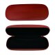iWood Brillenetui / Hardcase mit roter Holzoptik inkl. Mikrofasertuch