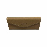 iWood Brillen-Faltetui Brillenetui mit Leinenstoff inkl. Mikrofasertuch