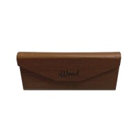 iWood Brillen-Faltetui in edler Holzoptik (Kirsche) inkl. Mikrofasertuch