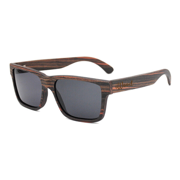 iWood Sonnenbrille - Modell 08, dunkles Sandelholz (polarisiert)