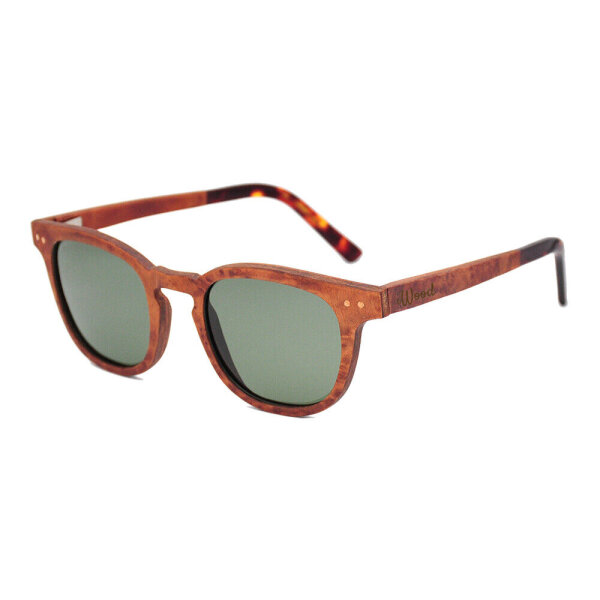 iWood Sonnenbrille - Modell 10, rotes Wurzelholz (polarisiert)