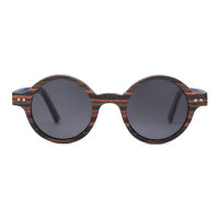 iWood Sonnenbrille - Modell 11, Ebenholz mit Indigo (polarisiert)