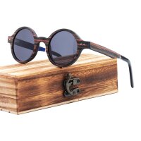 iWood Sonnenbrille - Modell 11, Ebenholz mit Indigo (polarisiert)