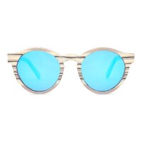 iWood Sonnenbrille - Modell 12, Birke (blau verspiegelt & polarisiert)