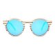 iWood Sonnenbrille - Modell 12, Birke (blau verspiegelt & polarisiert)